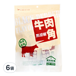 喬安牧場 高粱酒黑胡椒牛肉角, 170g, 6袋