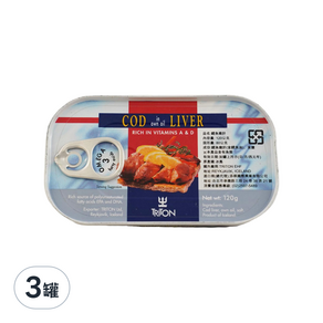 TRITON 鱈魚嫩肝, 120g, 3罐