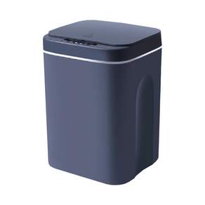 西格傢飾 現代風感應式垃圾桶, 霧藍色, 1個
