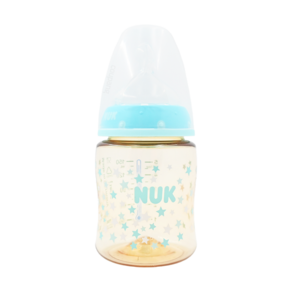 NUK 寬口徑PPSU感溫奶瓶1號 0歲以上 M, 顏色隨機, 150ml, 1個