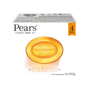 Pears 溫和甘油肥皂, 4個, 100g