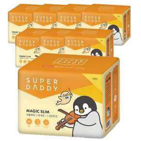 SUPER DADDY 企鵝先生 Magic Slim 魔術超薄褲型尿布, Big, 176片