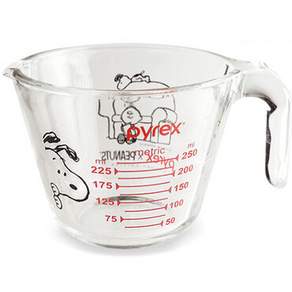 pyrex 史努比圖案量杯, 混色, 250ml, 1個