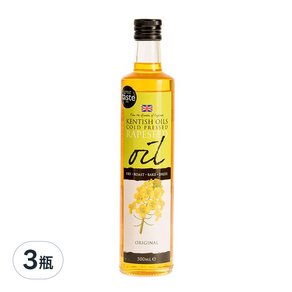 Kent 肯特 冷壓菜籽油, 500ml, 3瓶