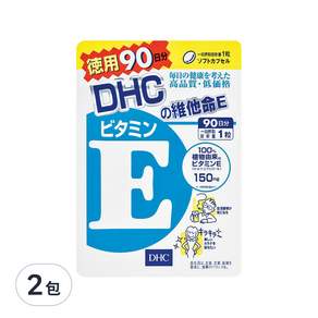 DHC 維他命E 90日份 台灣公司貨, 90顆, 2包