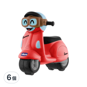 chicco 迷你偉士牌迴力摩托車, 紅色, 6個