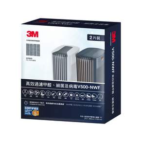 3M 空氣清淨機專用濾網, V500-NWF, 1盒