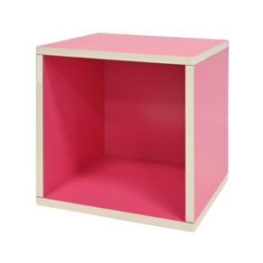 PMU 必美優 紙製一格置物櫃, 粉色, 1個