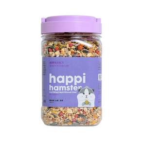 happi hamster 健康免疫配方 倉鼠/沙鼠飼料, 600g, 1罐