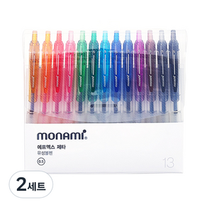 Monami FX ZETA 13 色圓珠筆 0.5 毫米套裝, 混色, 2組