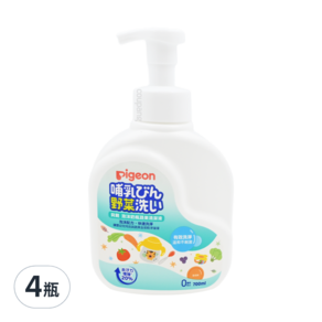 pigeon 貝親 泡沬奶瓶蔬果清潔液, 700ml, 4瓶