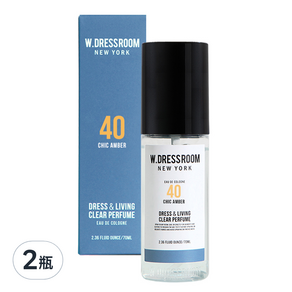 W.DRESSROOM 多麗絲 衣物居家香氛噴霧, No.40 Chic Amber 琥珀麝香, 70ml, 2瓶