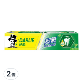 DARLIE 好來 超氟強化琺瑯質牙膏, 250g, 2條