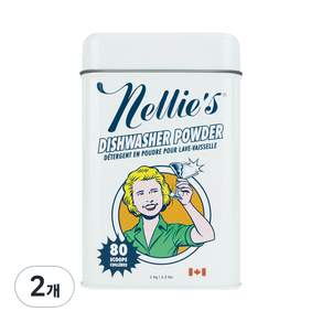 Nellie 洗碗機洗滌劑, 1kg, 2個