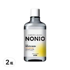 LION 獅王 NONIO 終結口氣漱口水 浸潤薄荷, 600ml, 2瓶