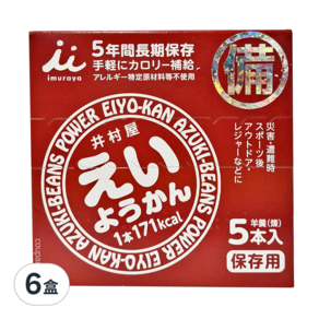 imuraya 井村屋 防災用 紅豆羊羹, 300g, 6盒