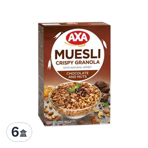 AXA 穀物麥片 巧克力堅果, 375g, 6盒