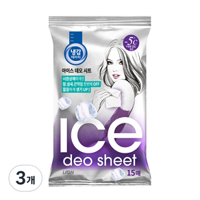 LION 獅王 Cold Therapy Ice Deosheet 15p, 87g, 3個