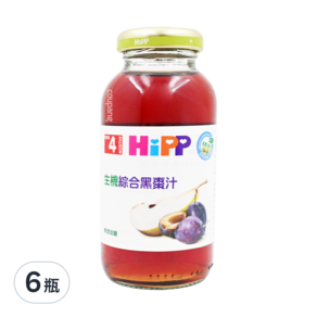 HiPP 喜寶 綜合黑棗汁 4個月以上, 200ml, 6瓶