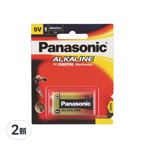 Panasonic 國際牌 大電流鹼性電池 9V, 2顆