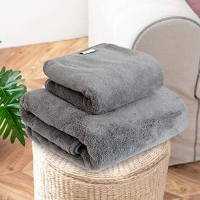 Tamsaa 超細纖維寵物毛巾 2入組, 灰色