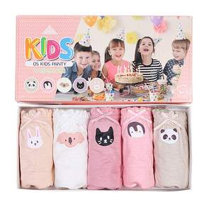 Kids Line 女童動物印花三角內褲 5入