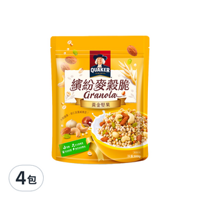 QUAKER 桂格 繽紛麥穀脆 黃金堅果, 300g, 4包