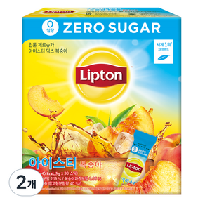 Lipton 立頓 0卡水蜜桃冰茶, 5g, 30條, 2盒