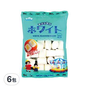 EIWA 伊華 香草風味棉花糖, 110g, 6包