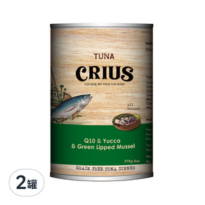 CRIUS 克瑞斯 無榖犬用主食餐罐, 鮮鮪魚, 375g, 2罐