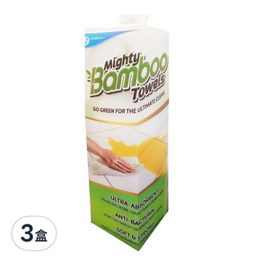 JML MIGHTY BAMBOO 強吸力天然竹纖維紙巾擦拭巾, 20張, 3盒