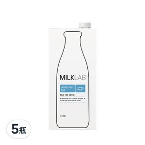 MILKLAB 無乳糖牛奶, 1L, 5瓶