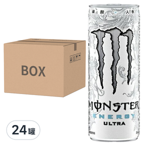 MONSTER ENERGY 魔爪超越能量碳酸飲料 白, 24罐, 355ml