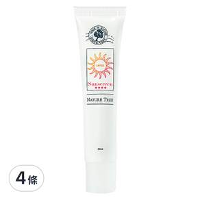 NATURE TREE 自然樹 物理防曬 晶透亮防曬霜 SPF30, 30ml, 4條