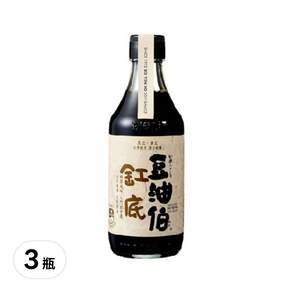 豆油伯 缸底釀造醬油, 300ml, 3瓶