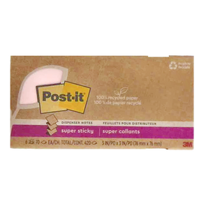 3M Post-it 利貼 狠黏 環保抽取式便條紙 76 x 76mm, 粉嫩色系, 420張, 1盒