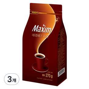 Maxim 麥心 袋裝阿拉比卡100即溶咖啡, 270g, 3袋, 1入