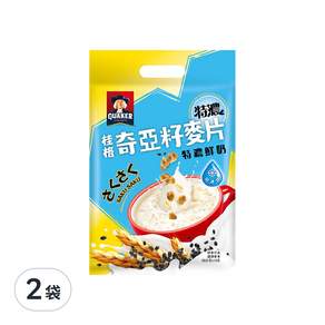 QUAKER 桂格 特濃鮮奶奇亞籽麥片 10包, 280g, 2袋