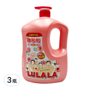 LULALA 嚕啦啦 沐浴乳 玫瑰香氛, 1850g, 3瓶