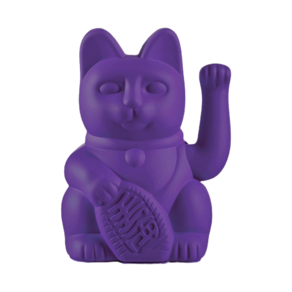 DONKEY PRODUCTS MANEKI NEKO 幸運繽紛招財貓 紫羅蘭 10.5*10.5*15cm, 440g, 1個