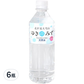 Yukinomizu 北海道大雪山 天然水, 550ml, 6瓶