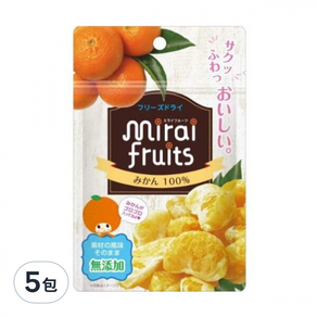 mirai fruits 未來果實水果乾, 橘子, 9個月以上, 10g, 5包