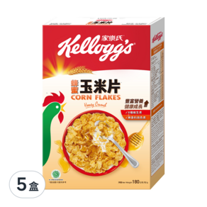 Kellogg's 家樂氏 CORN FLAKES 公雞玉米片 蜂蜜玉米片, 180g, 5盒