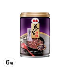 泰山 養生珍饌 紫米薏仁粥, 255g, 6罐