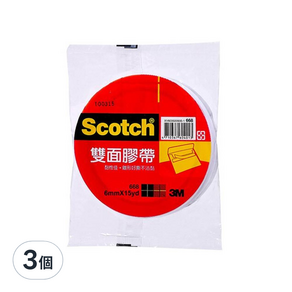 3M Scotch 雙面膠帶 6mm #668, 3個