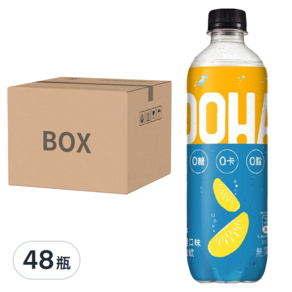 OOHA 氣泡飲 柚子海鹽, 500ml, 48瓶