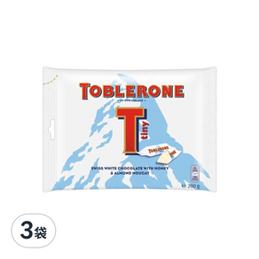 TOBLERONE 瑞士三角迷你白巧克力 分享包, 200g, 3袋