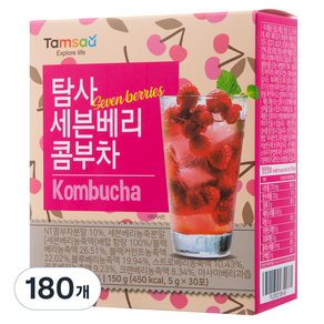 Tamsaa 七種莓果康普茶, 5g, 30條, 6盒
