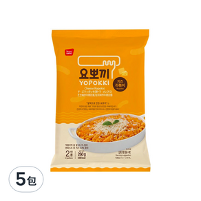 YOPOKKI 起司味炒年糕拉麵 兩人份, 260g, 5包