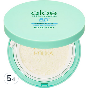 HOLIKA HOLIKA 蘆薈清爽舒緩氣墊防曬SPF50+ PA++++, 25g, 5個